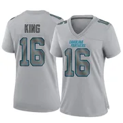 Women's Nike Carolina Panthers Haynes King Gray Atmosphere Fashion Jersey - Game