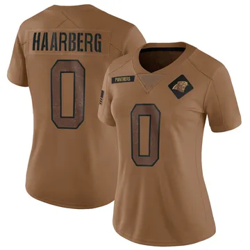 Women's Nike Carolina Panthers Heinrich Haarberg Brown 2023 Salute To Service Jersey - Limited