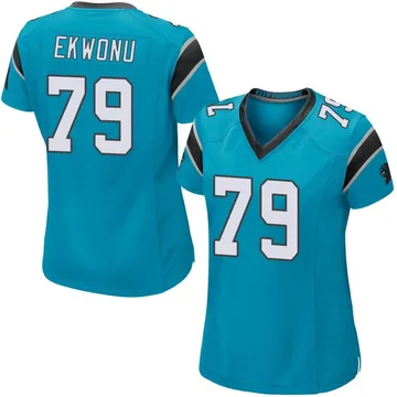 Women's Nike Carolina Panthers Ikem Ekwonu Blue Alternate Jersey - Game