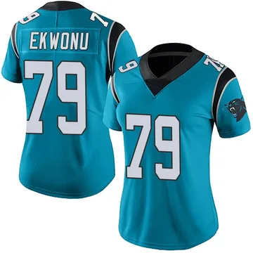 Women's Nike Carolina Panthers Ikem Ekwonu Blue Alternate Vapor Untouchable Jersey - Limited