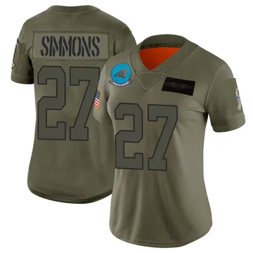Women's Nike Carolina Panthers Isaiah Simmons Camo 2019 Salute to Service Jersey - Limited
