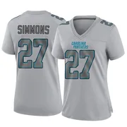 Women's Nike Carolina Panthers Isaiah Simmons Gray Atmosphere Fashion Jersey - Game