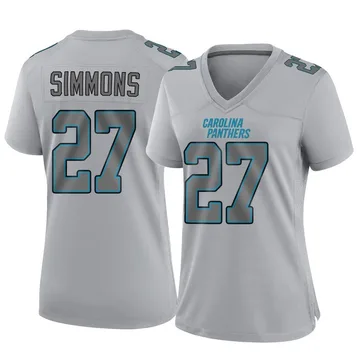 Women's Nike Carolina Panthers Isaiah Simmons Gray Atmosphere Fashion Jersey - Game