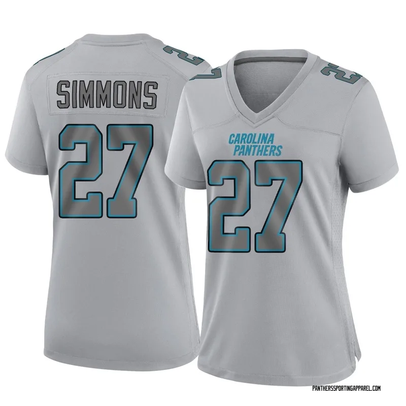Women's Nike Carolina Panthers Isaiah Simmons Gray Atmosphere Fashion Jersey - Game