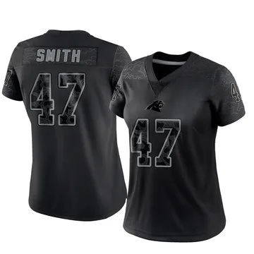 Women's Nike Carolina Panthers Isaiah Smith Black Reflective Jersey - Limited