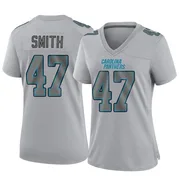 Women's Nike Carolina Panthers Isaiah Smith Gray Atmosphere Fashion Jersey - Game