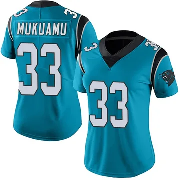Women's Nike Carolina Panthers Israel Mukuamu Blue Alternate Vapor Untouchable Jersey - Limited