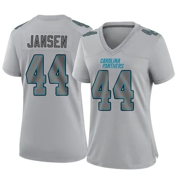 Women's Nike Carolina Panthers JJ Jansen Gray Atmosphere Fashion Jersey - Game