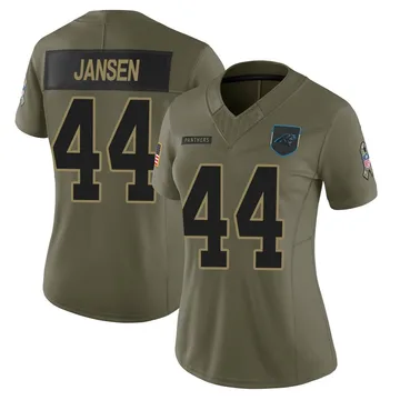 Women's Nike Carolina Panthers JJ Jansen Olive 2025 Salute to Service Jersey - Limited