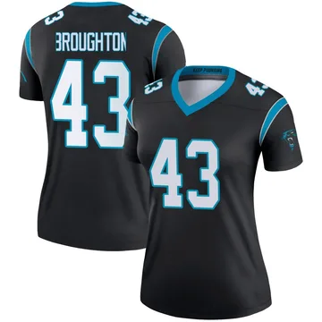 Women's Nike Carolina Panthers JaTravis Broughton Black Jersey - Legend