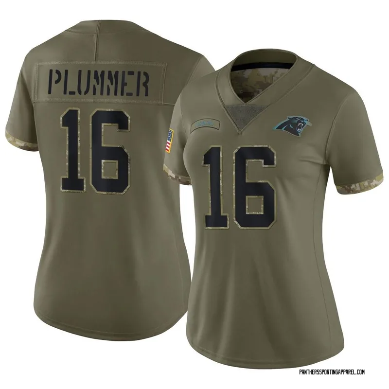 Women's Nike Carolina Panthers Jack Plummer Olive 2022 Salute To Service Jersey - Limited