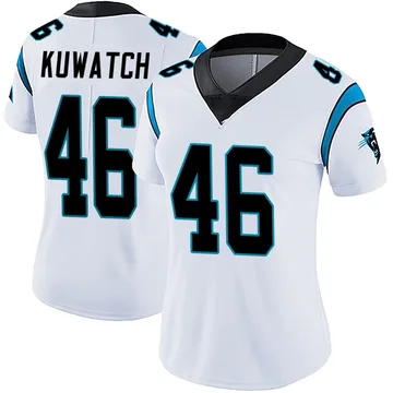 Women's Nike Carolina Panthers Jackson Kuwatch White Vapor Untouchable Jersey - Limited