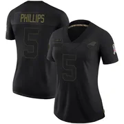 Women's Nike Carolina Panthers Jaelan Phillips Black 2020 Salute To Service Jersey - Limited