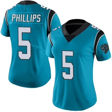 Women's Nike Carolina Panthers Jaelan Phillips Blue Alternate Vapor Untouchable Jersey - Limited