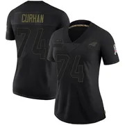 Women's Nike Carolina Panthers Jake Curhan Black 2020 Salute To Service Jersey - Limited
