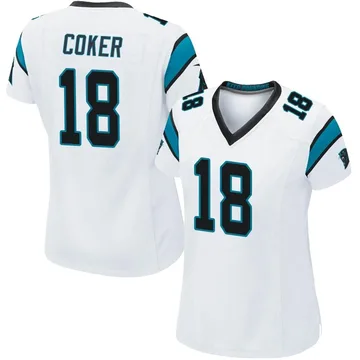 Women's Nike Carolina Panthers Jalen Coker White Jersey - Game