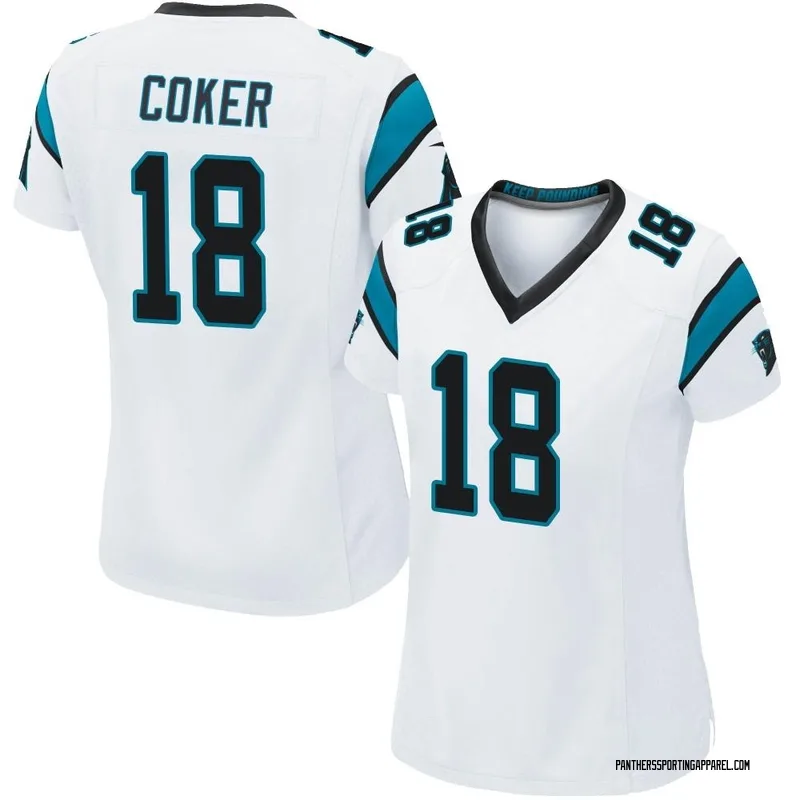 Women's Nike Carolina Panthers Jalen Coker White Jersey - Game