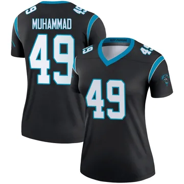 Women's Nike Carolina Panthers Jamil Muhammad Black Jersey - Legend