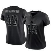 Women's Nike Carolina Panthers Jamil Muhammad Black Reflective Jersey - Limited
