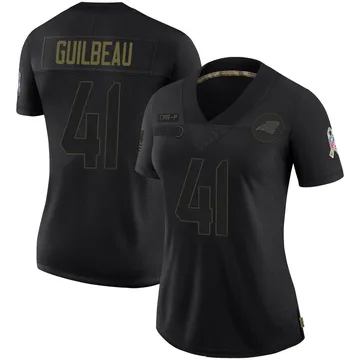 Women's Nike Carolina Panthers Jaylon Guilbeau Black 2020 Salute To Service Jersey - Limited