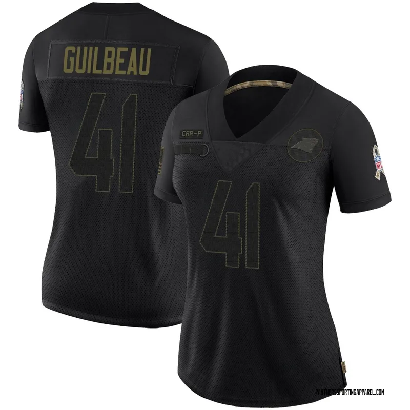 Women's Nike Carolina Panthers Jaylon Guilbeau Black 2020 Salute To Service Jersey - Limited