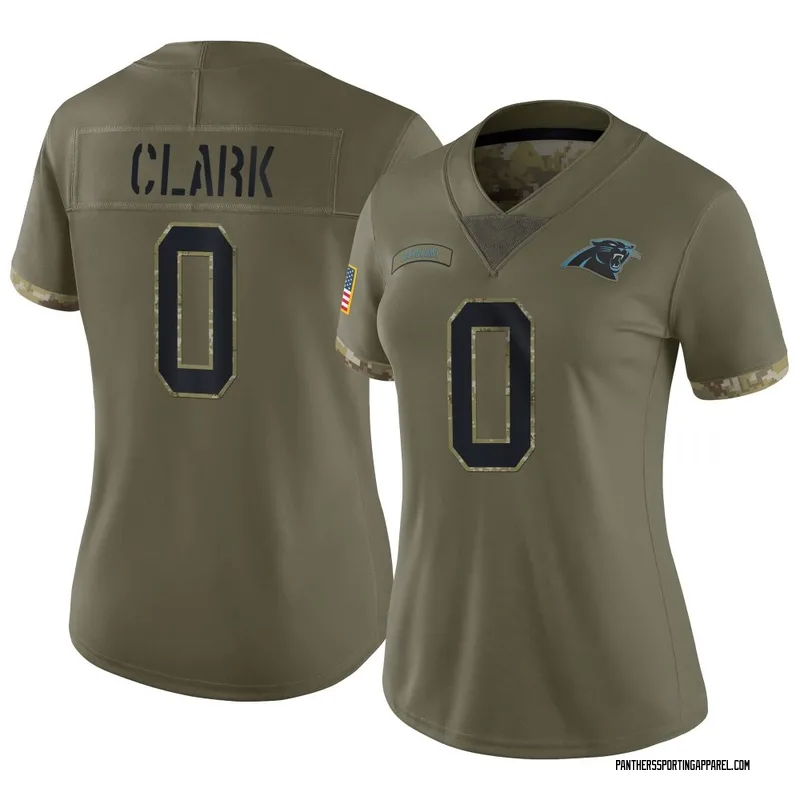 Women's Nike Carolina Panthers Jerrod Clark Olive 2022 Salute To Service Jersey - Limited