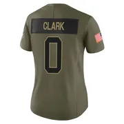 Women's Nike Carolina Panthers Jerrod Clark Olive 2025 Salute to Service Jersey - Limited