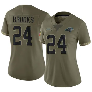 Women's Nike Carolina Panthers Jonathon Brooks Olive 2022 Salute To Service Jersey - Limited