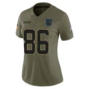 Women's Nike Carolina Panthers Kobe Hudson Olive 2025 Salute to Service Jersey - Limited