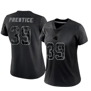 Women's Nike Carolina Panthers Kobe Prentice Black Reflective Jersey - Limited