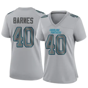 Women's Nike Carolina Panthers Krys Barnes Gray Atmosphere Fashion Jersey - Game