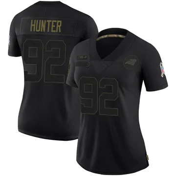 Women's Nike Carolina Panthers Lee Hunter Black 2020 Salute To Service Jersey - Limited