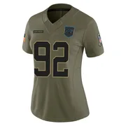 Women's Nike Carolina Panthers Lee Hunter Olive 2025 Salute to Service Jersey - Limited