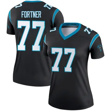 Women's Nike Carolina Panthers Luke Fortner Black Jersey - Legend