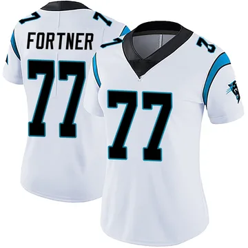 Women's Nike Carolina Panthers Luke Fortner White Vapor Untouchable Jersey - Limited