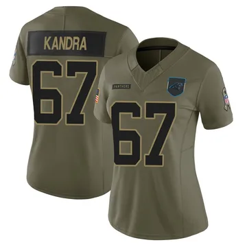 Women's Nike Carolina Panthers Luke Kandra Olive 2025 Salute to Service Jersey - Limited