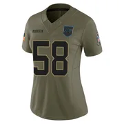 Women's Nike Carolina Panthers Mapalo Mwansa Olive 2025 Salute to Service Jersey - Limited