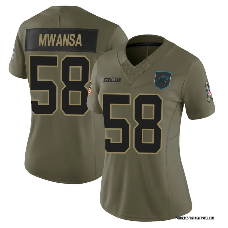Women's Nike Carolina Panthers Mapalo Mwansa Olive 2025 Salute to Service Jersey - Limited