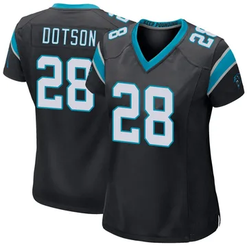 Women's Nike Carolina Panthers Mello Dotson Black Team Color Jersey - Game