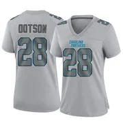 Women's Nike Carolina Panthers Mello Dotson Gray Atmosphere Fashion Jersey - Game