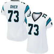 Women's Nike Carolina Panthers Michael Oher White Jersey - Game