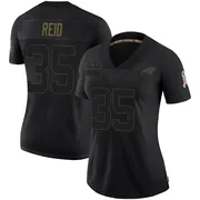 Women's Nike Carolina Panthers Michael Reid Black 2020 Salute To Service Jersey - Limited
