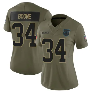 Women's Nike Carolina Panthers Mike Boone Olive 2025 Salute to Service Jersey - Limited