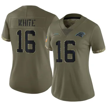 Women's Nike Carolina Panthers Mike White Olive 2022 Salute To Service Jersey - Limited