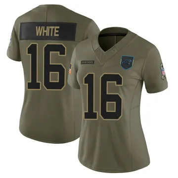 Women's Nike Carolina Panthers Mike White Olive 2025 Salute to Service Jersey - Limited