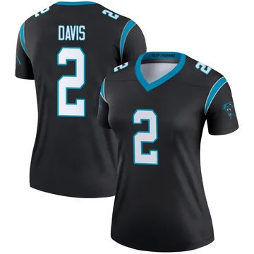 Women's Nike Carolina Panthers Miles Davis Black Jersey - Legend