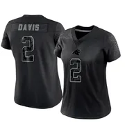 Women's Nike Carolina Panthers Miles Davis Black Reflective Jersey - Limited