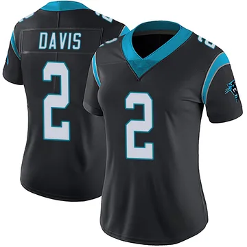 Women's Nike Carolina Panthers Miles Davis Black Team Color Vapor Untouchable Jersey - Limited