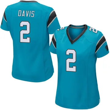 Women's Nike Carolina Panthers Miles Davis Blue Alternate Jersey - Game