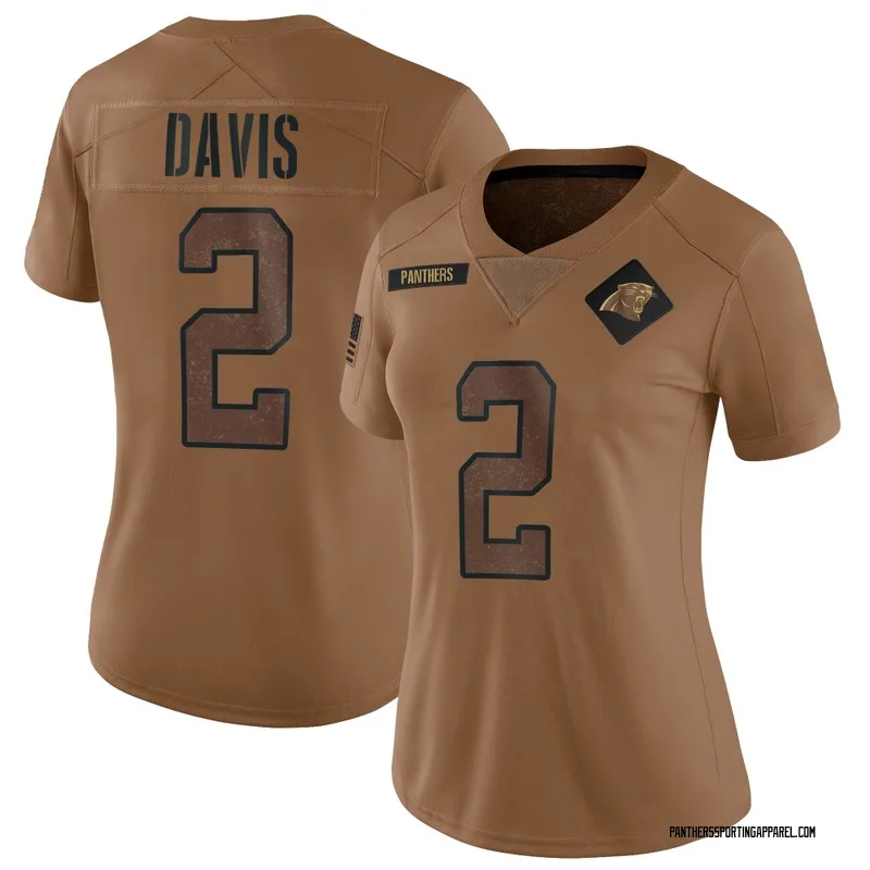 Women's Nike Carolina Panthers Miles Davis Brown 2023 Salute To Service Jersey - Limited